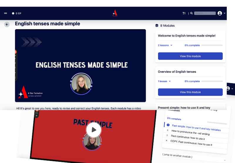 Preview of English tenses made simple course