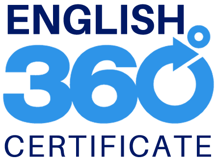 English 360 certificate logo