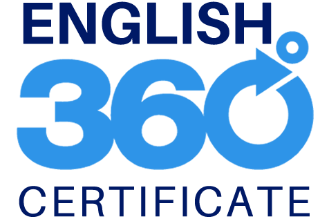 English 360 certificate logo