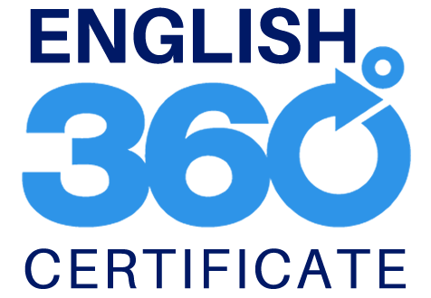 English 360 certificate logo