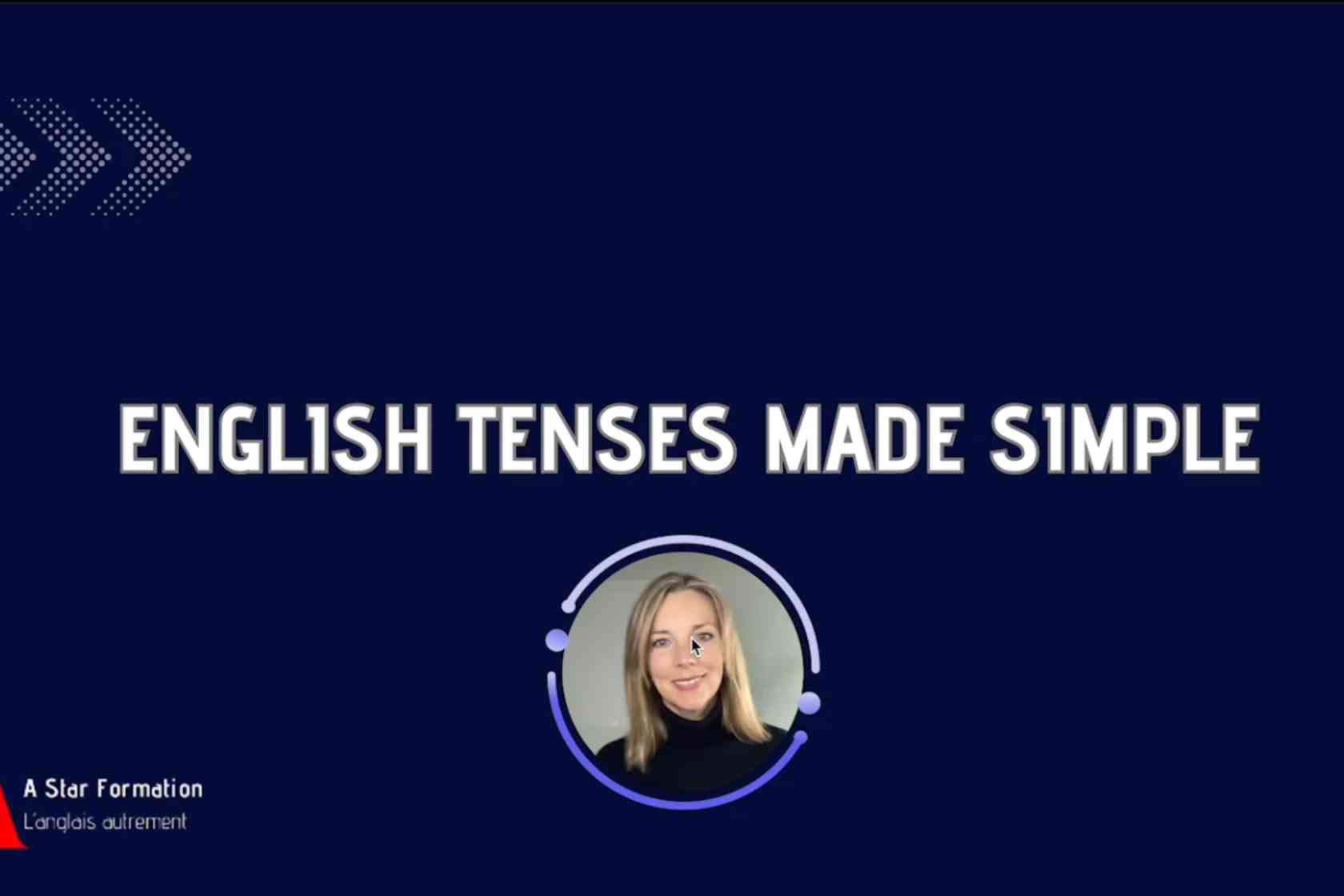 home page of A Star formation tenses course