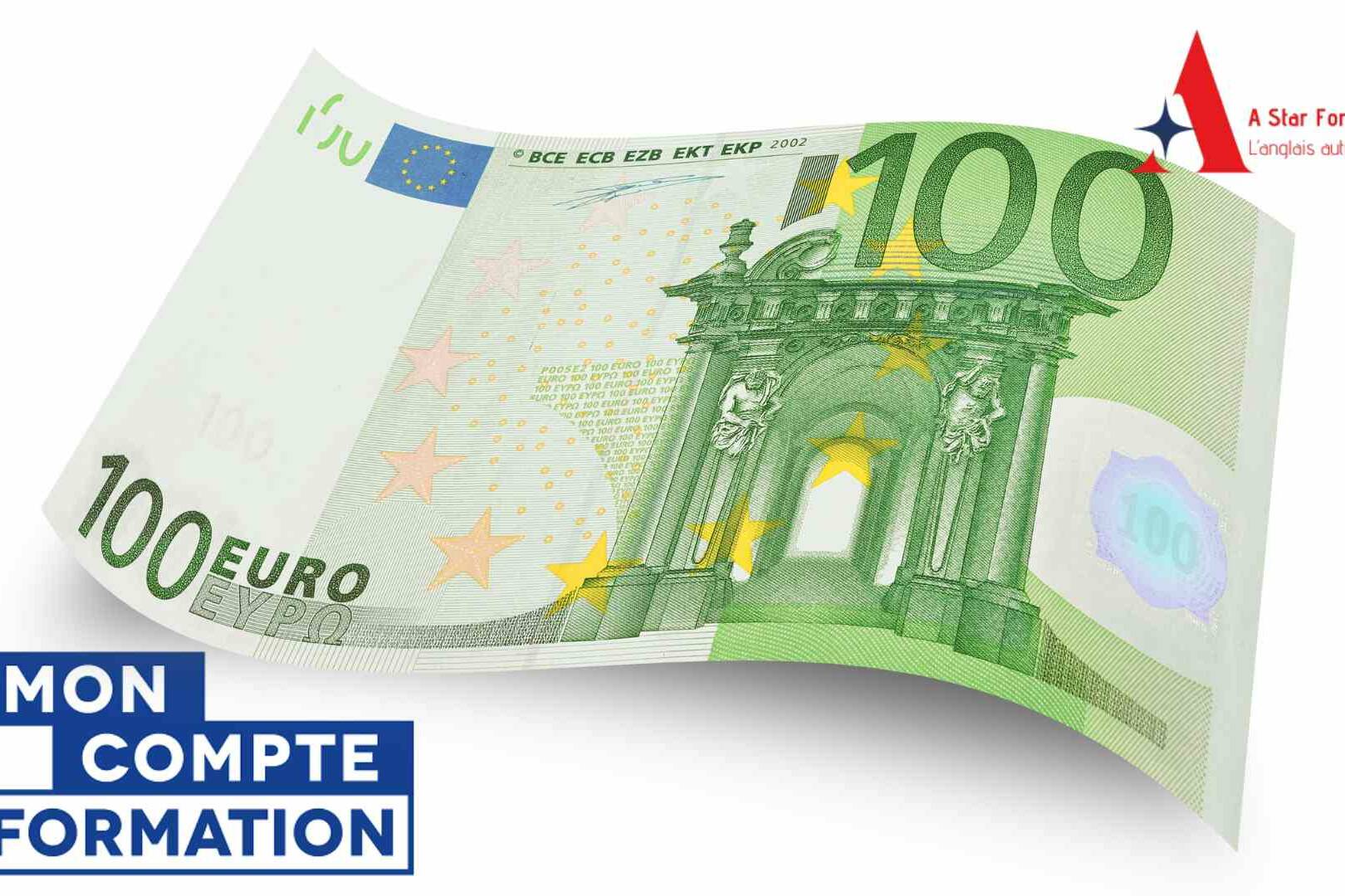 Photo de 100€ pour payer le reste à charge pour une formation CPF