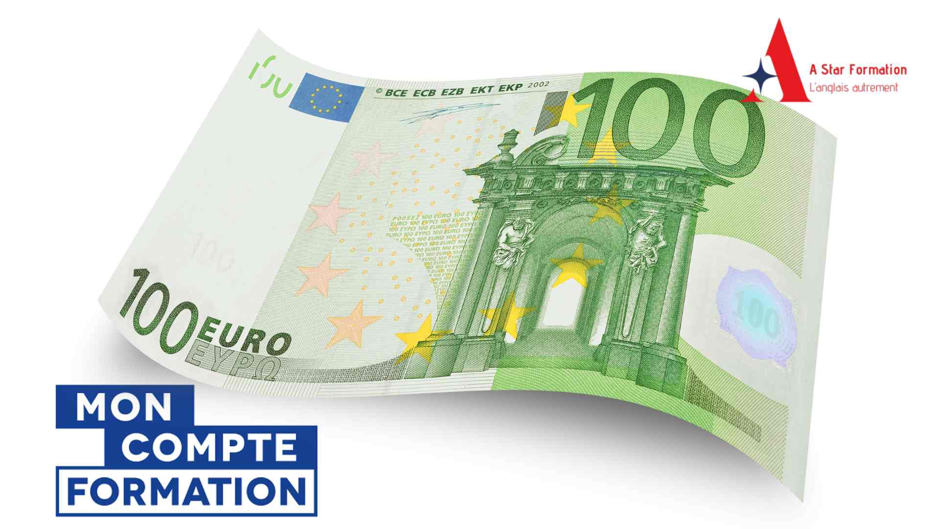 Photo de 100€ pour payer le reste à charge pour une formation CPF