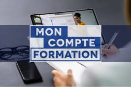 formation en ligne sur un tablet avec logo cpf